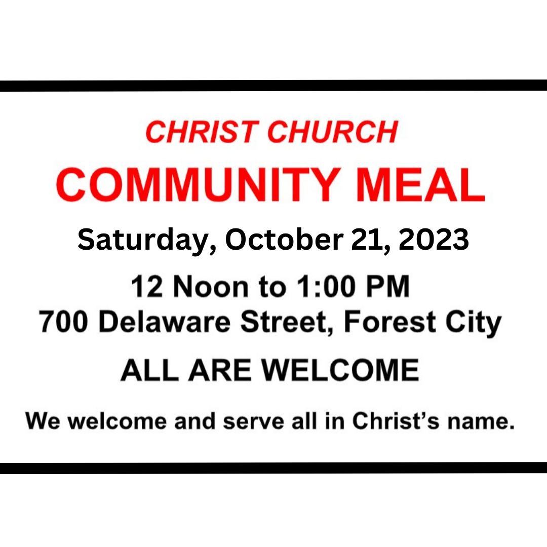 Christ Church Community Meal October 21, 2023